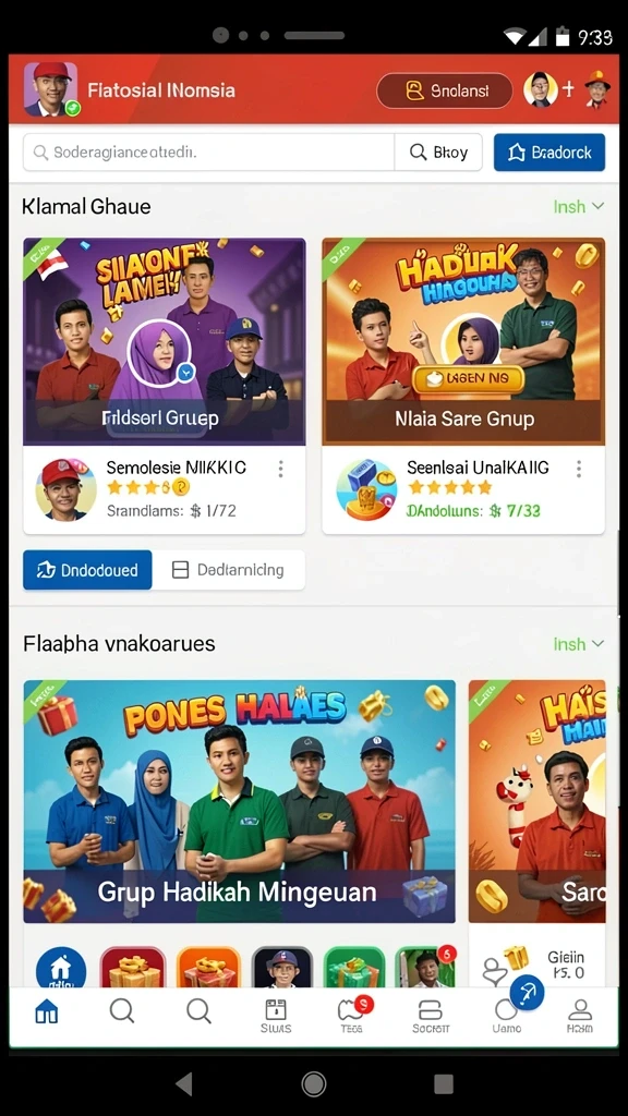 Desain karakter yang unik dan penuh warna.