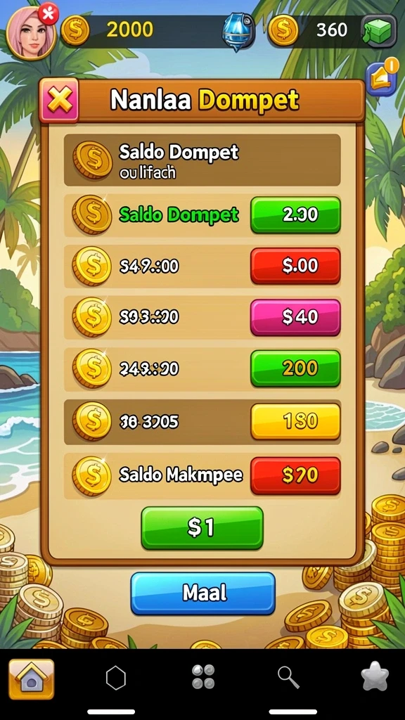 Fitur bonus yang menguntungkan diperlihatkan di screenshot ini.