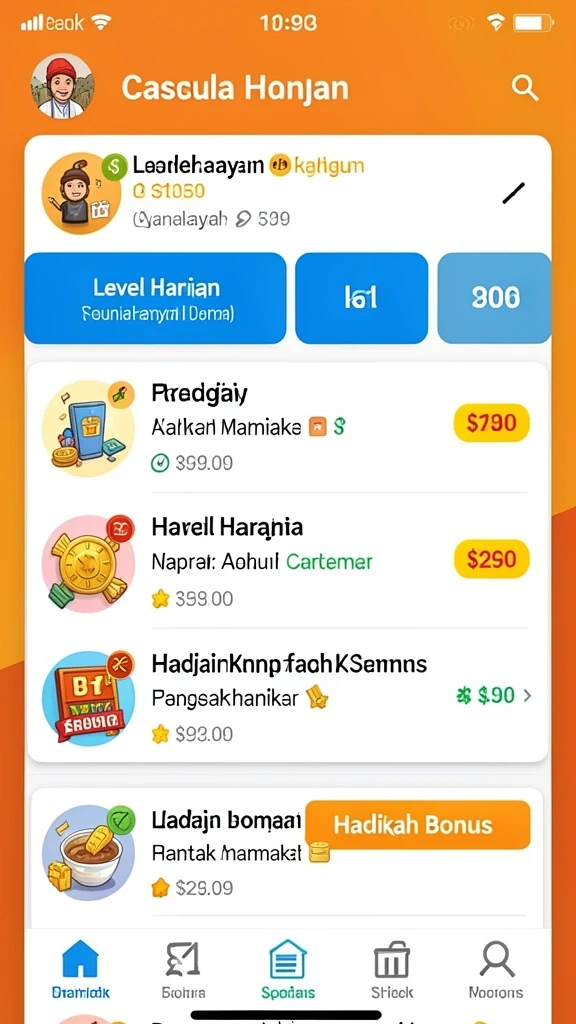 Bonus menarik yang membuat permainan lebih seru.