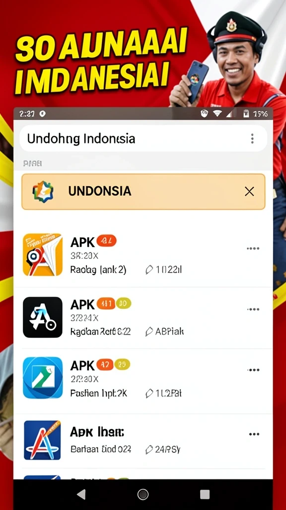 Tampilan utama INDAAA yang menarik dan mudah dinavigasi.