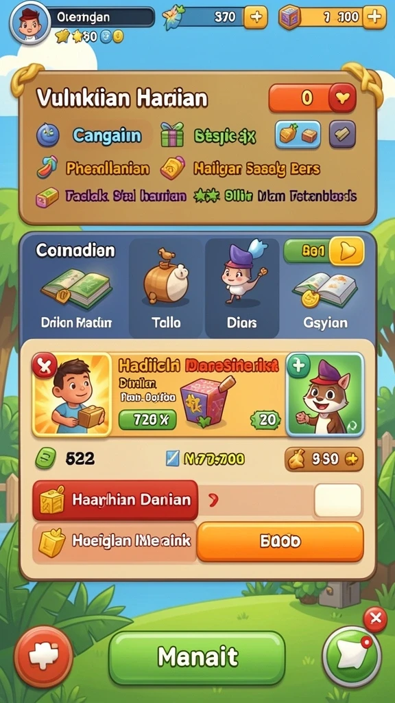 Tampilan awal game KAGANDAN yang menarik.