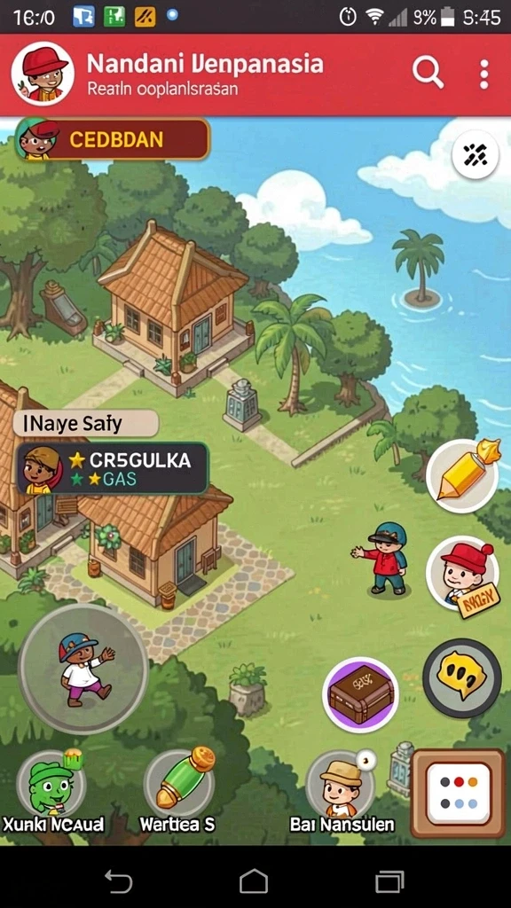 Pengguna sedang menikmati mode multiplayer yang seru.