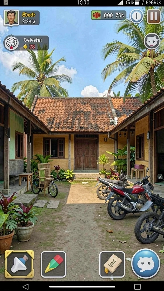 Karakter utama dalam aksi seru di level terakhir.