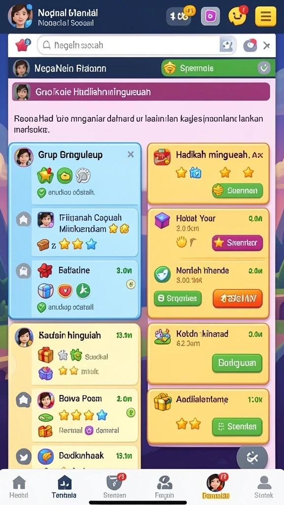 Tampilan utama TMOKWIN dengan grafis yang menawan.
